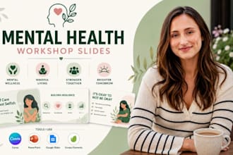 mental health workshop presentation, wellness seminar powerpoint, PPT slides