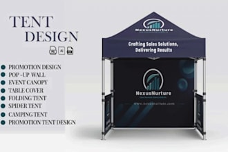 design custom canopy tent, table cover and feather flag