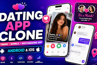 develop a dating app clone, social, or matchmaking app