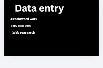 do professional   data entry and copy paste web research tasks