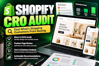 optimize your shopify store with cro UX UI audit ad sales optimization