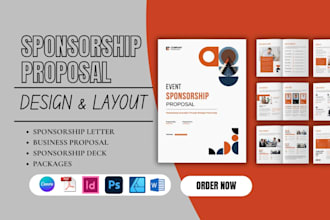 design sponsorship proposal,business proposal, sponsorship deck, packages,letter