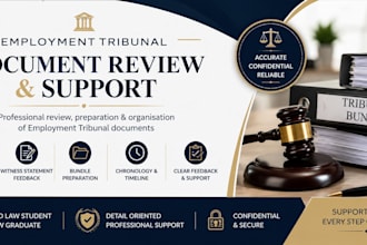 review employment tribunal documents and provide feedback