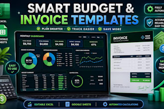 design editable excel google sheets budget invoice tracker template