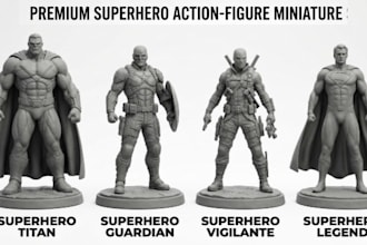sculpt 3d miniature action figure 3d figurine tabletop 3d model stl 3d printing