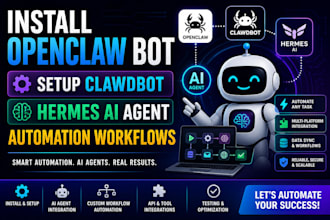 install openclaw bot setup clawdbot hermes ai agent automation workflows