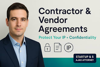 draft professional contractor, vendor agreements that protect your IP