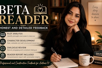 beta read your novel and provide detailed feedback