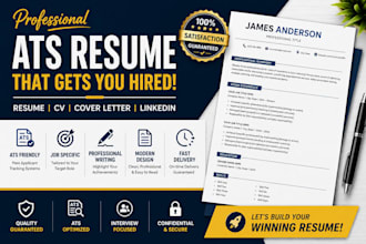 write an ats resume, resume rewrite, CV, and cover letter