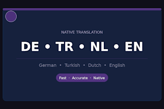 translate documents and content from english to german, turkish or dutch