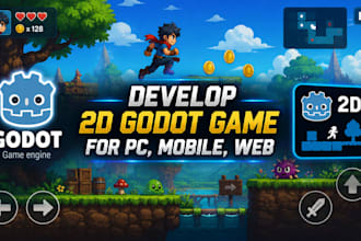 develop 2d godot game for pc, mobile, web
