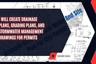 drainage plans, grading plans stormwater management drawing for permits