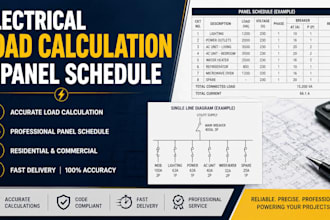 do electrical load calculation and panel schedule