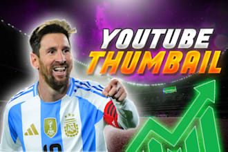 design custom high CTR youtube thumbnails using photoshop