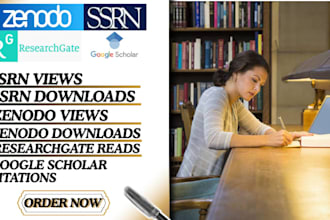 increase ssrn downloads, academia views, zenodo views and researchgate reads