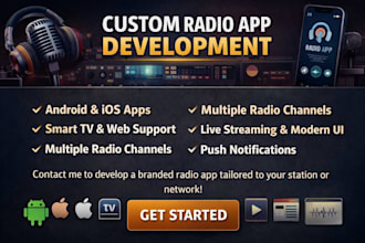 build a professional online radio app for android, ios and web