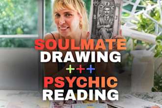 do soulmate psychic reading, soulmate drawing, future husband traits and initial