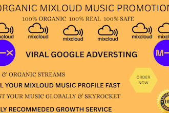 do fast organic mixcloud music promotion for super fast growth using google ads