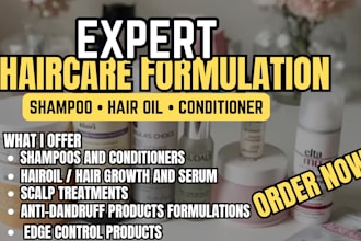 formulate shampoo conditioner hair oil and custom haircare products