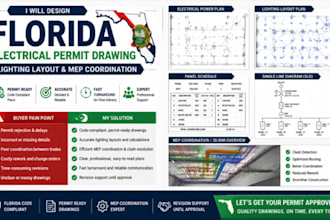 design florida electrical permit drawing lighting layout mep coordination