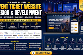 do finance investment real estate leadership seminar event ticket website design