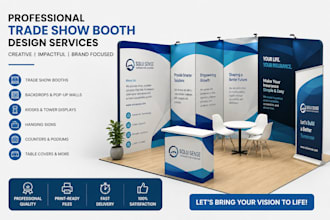 create professional trade show booth and exhibition backdrop