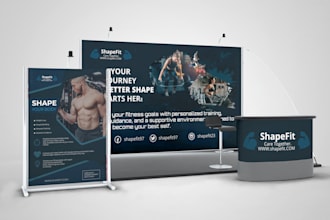 create professional trade show booth and exhibition backdrop