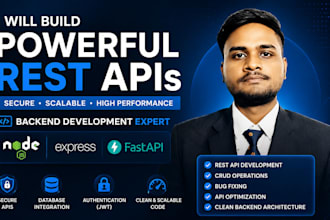 develop rest API using nodejs and fastapi