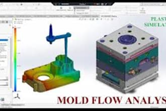 do 3d cad model, injection mold plastic mold with dfm and mold flow in solidwork