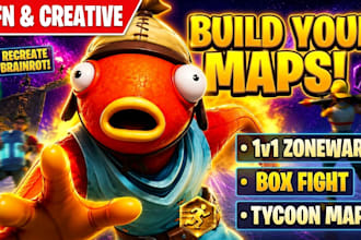 build uefn zonewars 1v1 fortnite map tycoon map, steal a brainrot, box fight map