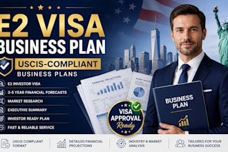 write uscis compliant e2 visa business plan with projections