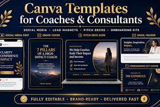 create professional canva templates for online coaches and consultants