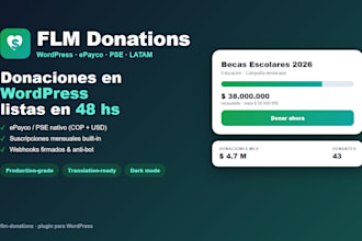 set up wordpress donations with epayco, recurring and pse