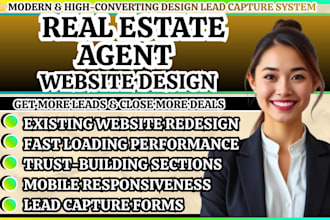 design a real estate agent website and realtor website that generate buyer leads