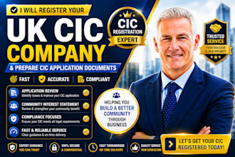 register your UK cic company and prepare cic application documents