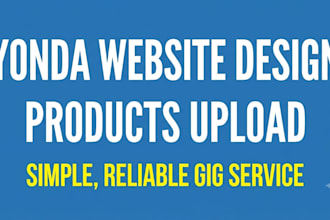 yonda website setup product upload