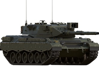 make a 3d model of a tank