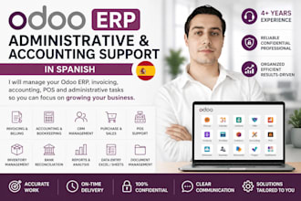 manage your spanish odoo erp, accounting, invoicing, pos and admin tasks