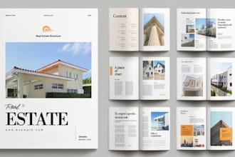 design real estate buyer seller guide brochure, new property development launch