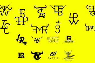 design a custom western cattle brand livestock brand logo