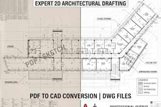 do professional 2d architectural drafting