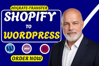 migrate wordpress website to new host, migrate shopify to wordpress website