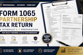 files form 1065 partnership tax return and k1 for llc multi member owners