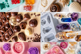 create custom food grade silicone mods for candy, chocolate, and baking molds
