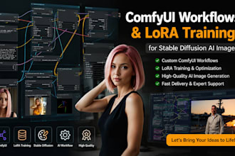 build comfyui workflows and lora training for  stable diffusion ai images