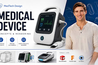 design fda ready medical device concepts, medtech cad and product rendering