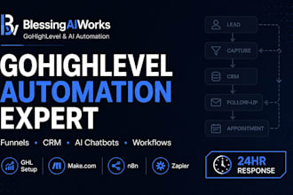 setup gohighlevel automation, ai chatbot, ghl workflow, ghl funnel and CRM