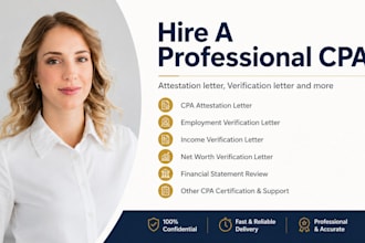 create CPA attestation, employment verification letters, verification documents