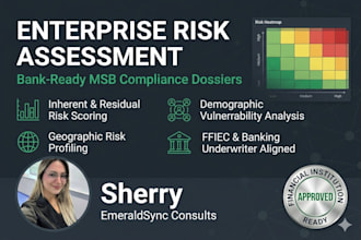 draft your msb enterprise risk assessment for bank account approval