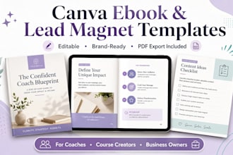 create editable canva ebook and lead magnet templates to grow your email list